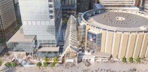 重建的宾夕法尼亚车站的天窗俯瞰视图