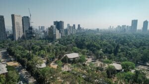 aerial view of ardín y Pabellón Escénico Chapultepec